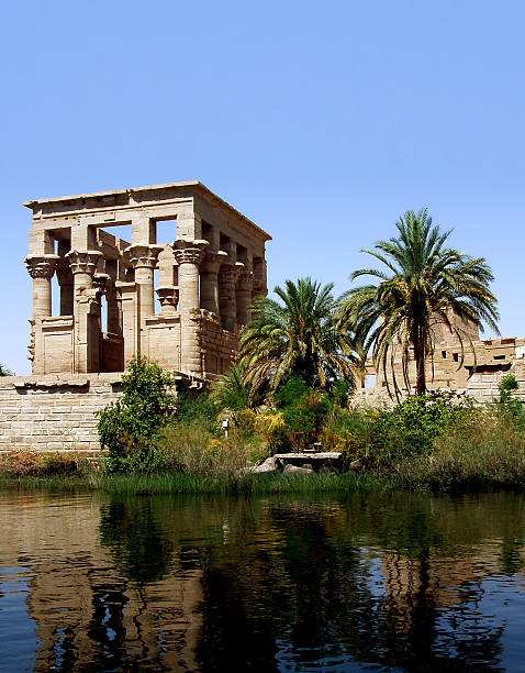 philae temple at nile's river philae temple at nile's river, egypt temple of philae stock pictures, royalty-free photos & images