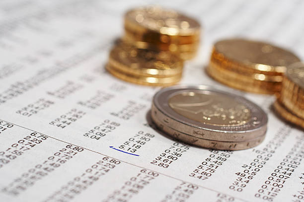 istock Coins and stock quotations 140447791