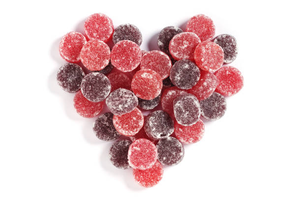 fruit jelly pastilles - pastilles imagens e fotografias de stock