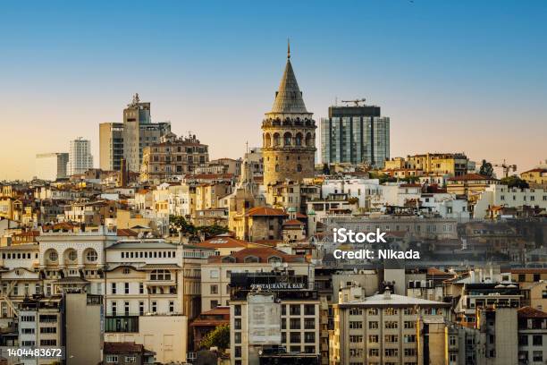 Istanbul Views To Galata Tower Istanbul Türkiye Stock Photo - Download Image Now - Istanbul, Famous Place, Cityscape