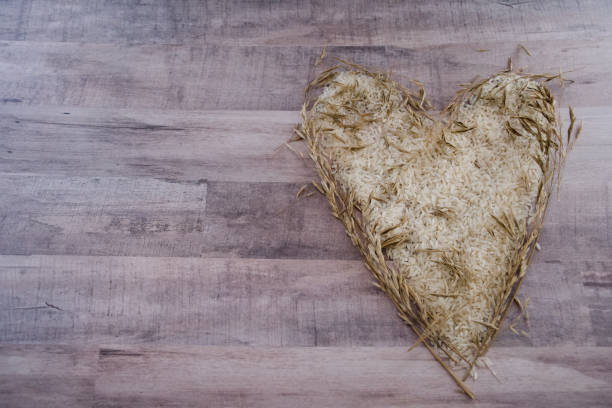 istock Rice and grain in heart shape 1404484987