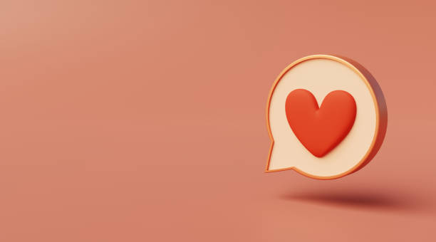 istock Dialogue bubble with a heart representing a message of love 1404486860