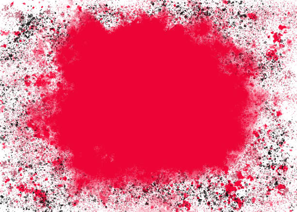 Red splatter paint pattern stock photo