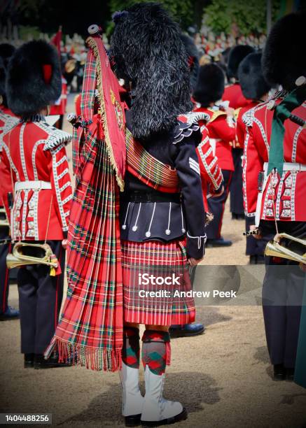Scots Guard In Formal Uniform At Horse Guards Parade Stock Photo - Download Image Now