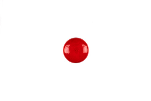 red emergency button isolated on white background
