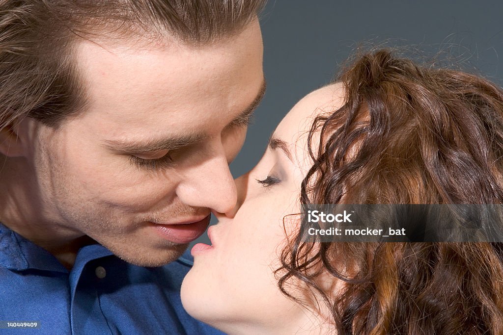 In anticipation of kiss Loving affectionate couple preparing to kiss 20-29 Years Stock Photo