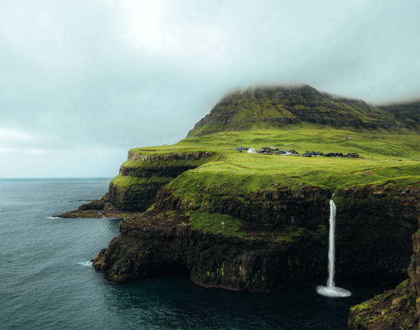 istock Waterfall of mulafossur on the Faeroe islands 1404501065