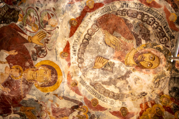 istock Trabzon - Wall icons in Sumela monastery 1404501105