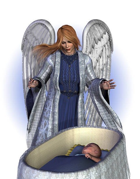 istock Angel Blessing a Baby 140450188