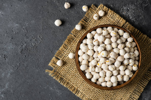 istock Roasted white chickpeas, traditional turkish nut, leblebi 1404502015