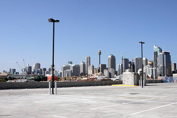 Urban Car Park stock photo