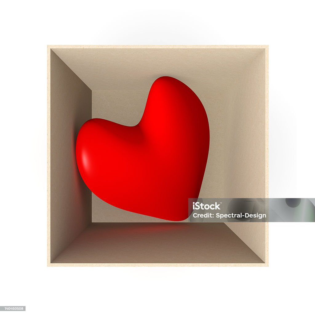 Coração em uma caixa - Royalty-free Aberto Foto de stock
