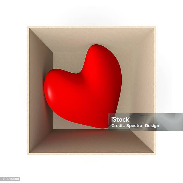 Coração Em Uma Caixa - Fotografias de stock e mais imagens de Aberto - Aberto, Abrir, Amor