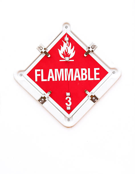 Flammable Warning Sign stock photo