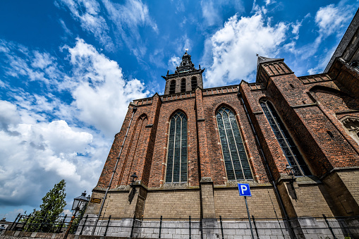 Side View Of Windows Of St. Stephen's Church In Nijmegen, The Netherlands