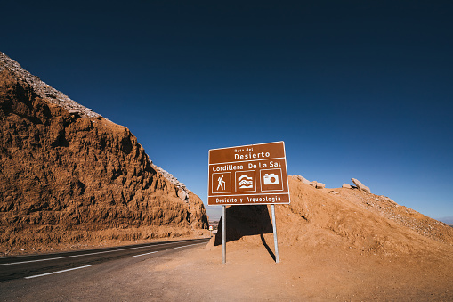 Desert Route sign near San Pedro de Atacama