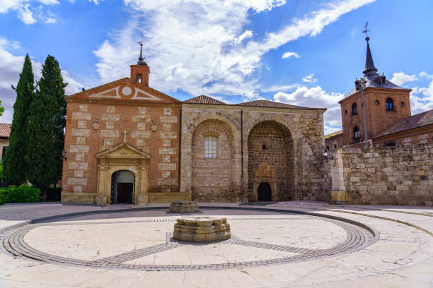 Church and old towers of the monumental city of Alcala de Henares in Madrid. Church and old towers of the monumental city of Alcala de Henares in Madrid alcala de henares stock pictures, royalty-free photos & images
