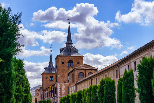 Towers of the cathedral of the Unesco city of Alcala de Henares in Madrid. Towers of the cathedral of the Unesco city of Alcala de Henares in Madrid alcala de henares stock pictures, royalty-free photos & images