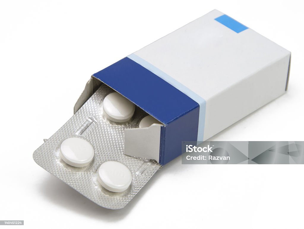 Boîte à pilules - Photo de Comprimés libre de droits