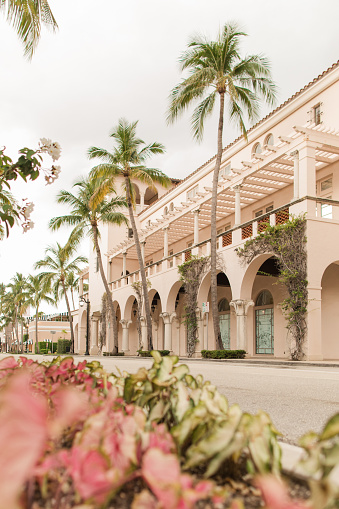 Worth Avenue, Palm Beach, Florida on a Stormy Afternoon in the Spring of 2022.