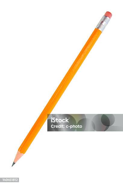 Pencil Isolated On White Stock Photo - Download Image Now - Pencil, White Background, Cut Out