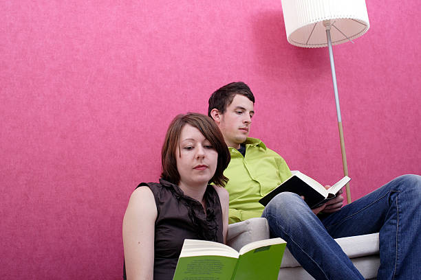 Man and Woman are reading