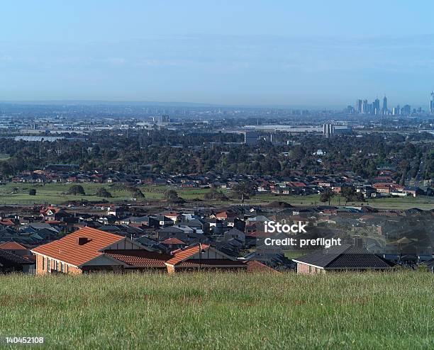 Przedmieścia Hilltop Z Rano - zdjęcia stockowe i więcej obrazów Melbourne - Australia - Melbourne - Australia, Przedmieście, Krajobraz wiejski