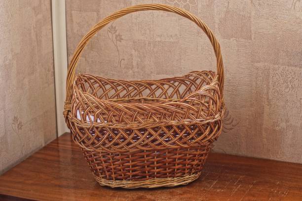 istock one empty large brown wicker wooden basket 1404522798