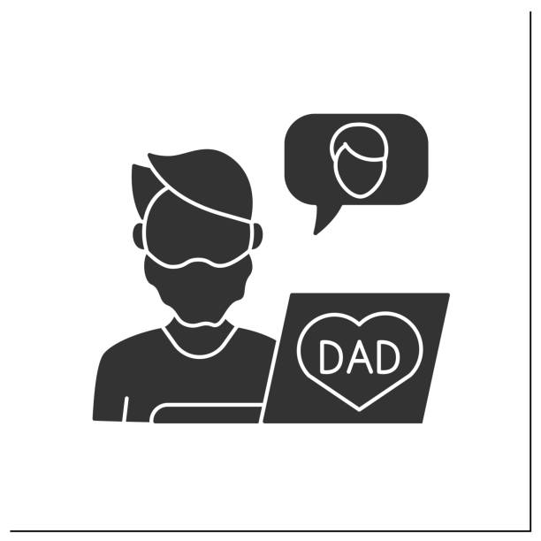 chat-glyphensymbol - party hat silhouette symbol computer icon stock-grafiken, -clipart, -cartoons und -symbole