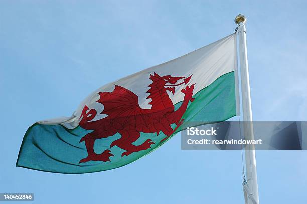 Welsh Flag Stock Photo - Download Image Now - Cultures, Dragon, Flag