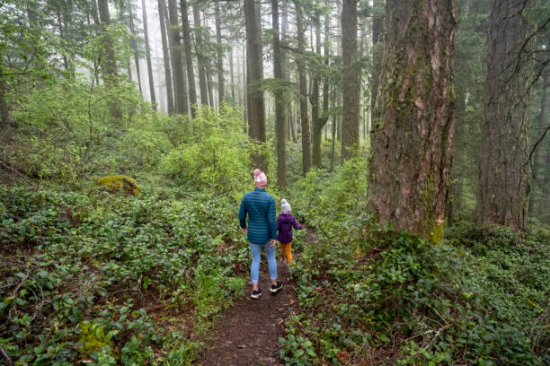 istock Mother and daughter exploring nature 1404535394
