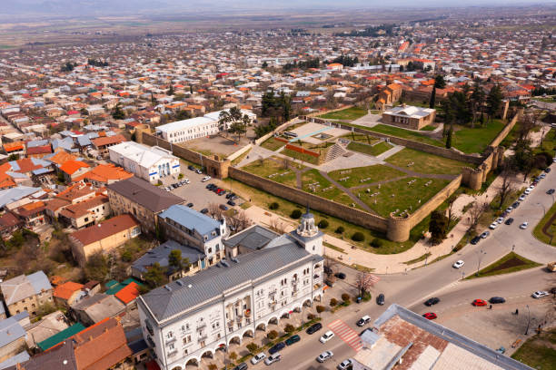 istock View from drone of Georgian town Telavi 1404536344
