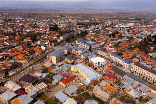 istock View from drone of Georgian town Telavi 1404536358