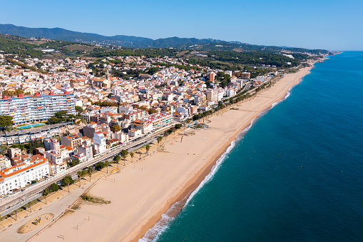Vista de pájaro de Canet de Mar, España photo