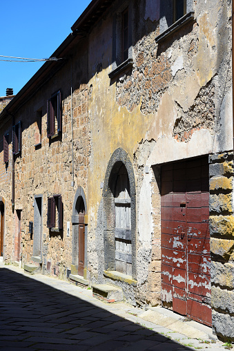 the historic center in Bagnoregio Viterbo Italy