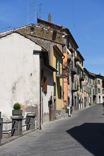 the historic center in Bagnoregio Viterbo Italy