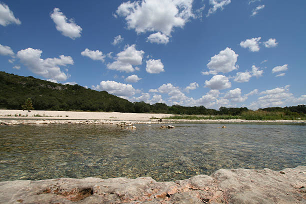 Clear Summer River stock photo