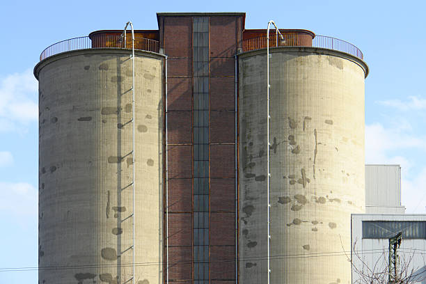 Old sugar silo stock photo