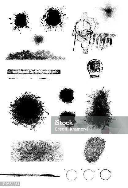 Гранж Элементы — стоковые фотографии и другие картинки Запачканный - Запачканный, Капля - Форма предмета, Круг