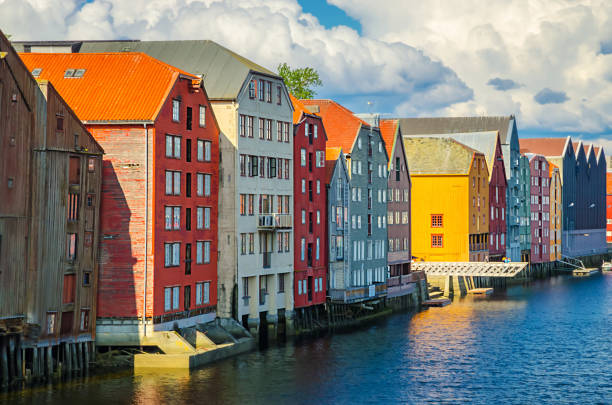 istock Panoramic view of beautiful city Trondheim, Norway 1404541879