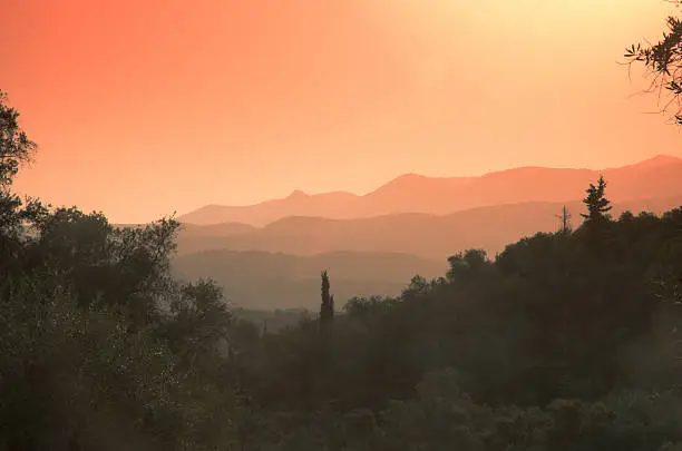 Mountains, shot on the road between Sidari and Agros, Corfu