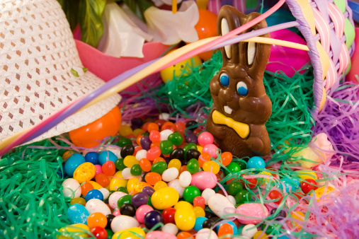 The colors of Easter decorations.