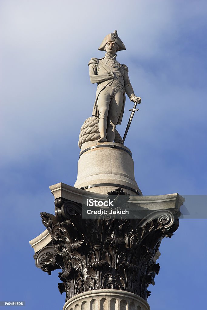 Nelsons Spalte trafalgar square - Lizenzfrei Admiral Nelson Stock-Foto