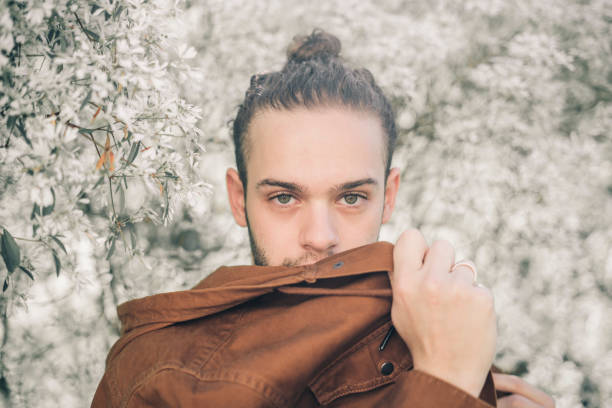 istock Man in the woods - Winter Landscape 1404546856