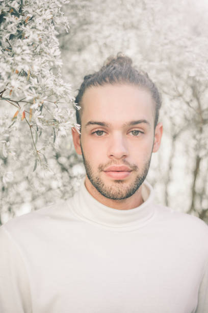Man in the woods - Winter Landscape