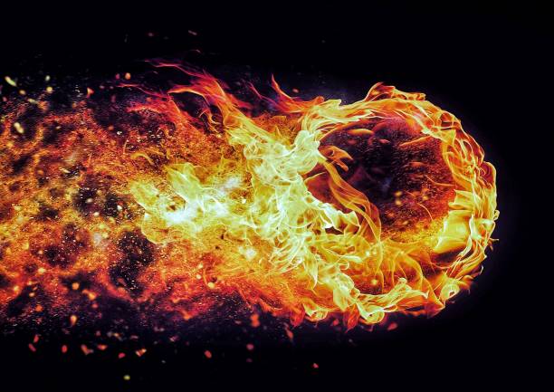 istock 3D illustration of a scorching flame burning in the dark 1404549270