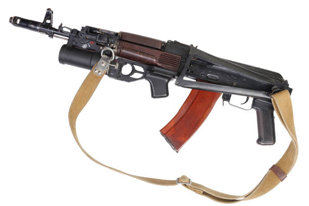 istock Kalashnikov AK 74 rifle with under-barrel grenade launcher 1404549519