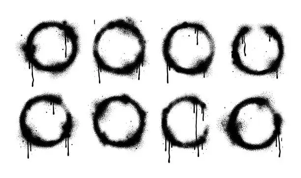 Vector illustration of Graffiti Circles