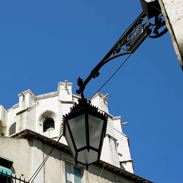 Streetlight in Lisbon stock photo