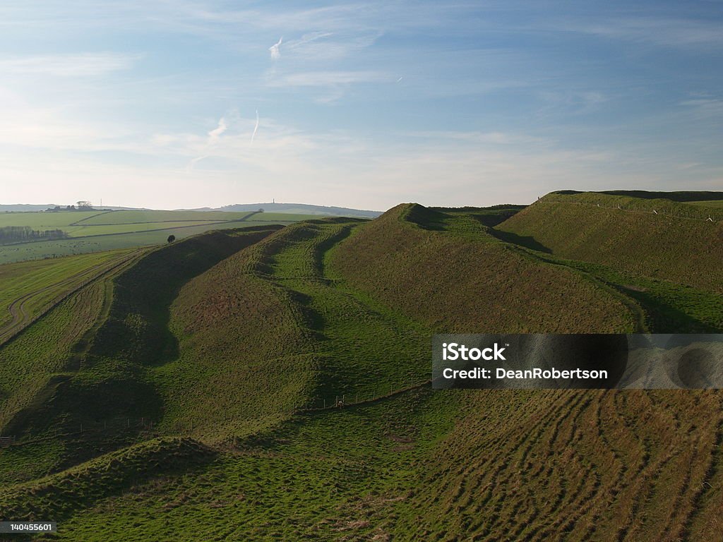 Maiden Castle, Dorset The Iron age Hillfort Maiden Castle, Dorset. the largest in Europe.         Dorchester-on-Thames Stock Photo